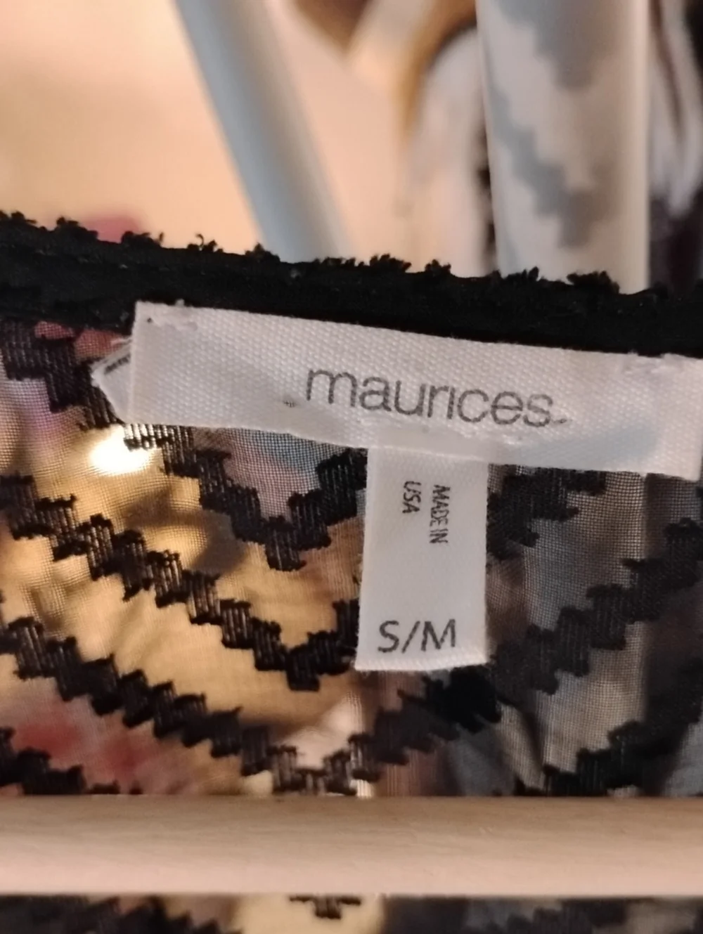 Maurices Black Sheer Patterned Kimono